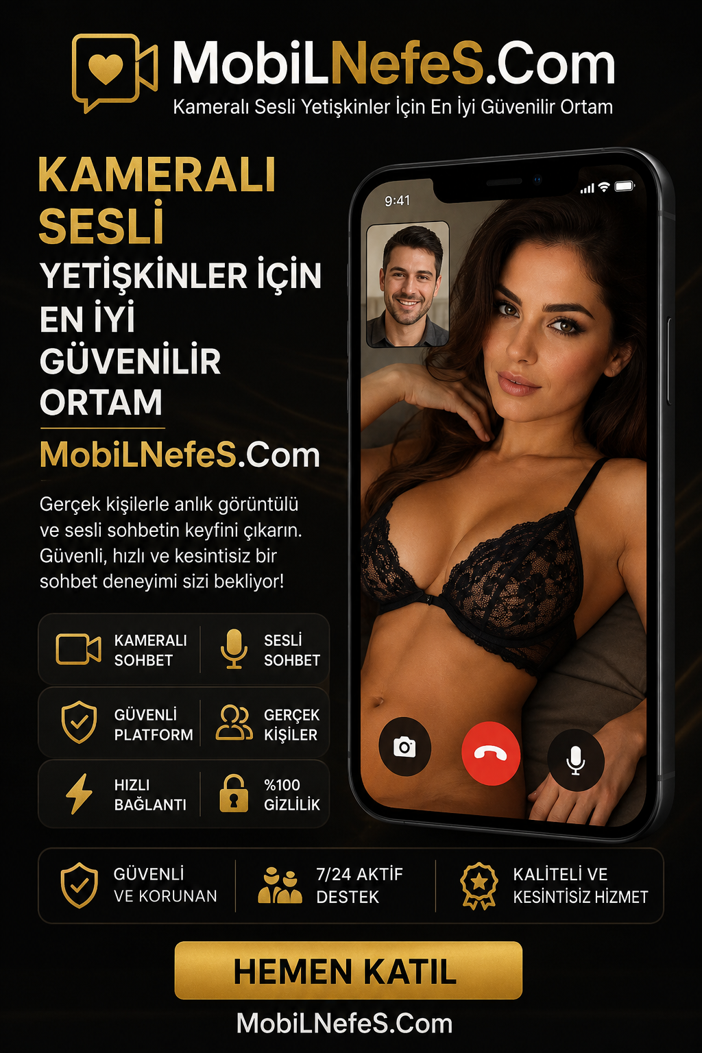 Bayanlarla Mobil chat güvenliği
